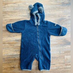 Columbia Navy Blue Baby Bear Fleece Bunting 0-3 months